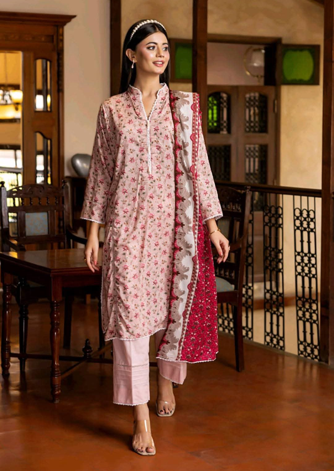 "Salina Regalia" Women Un-Stitched Printed Lawn 3PC-Vol. 22 -10