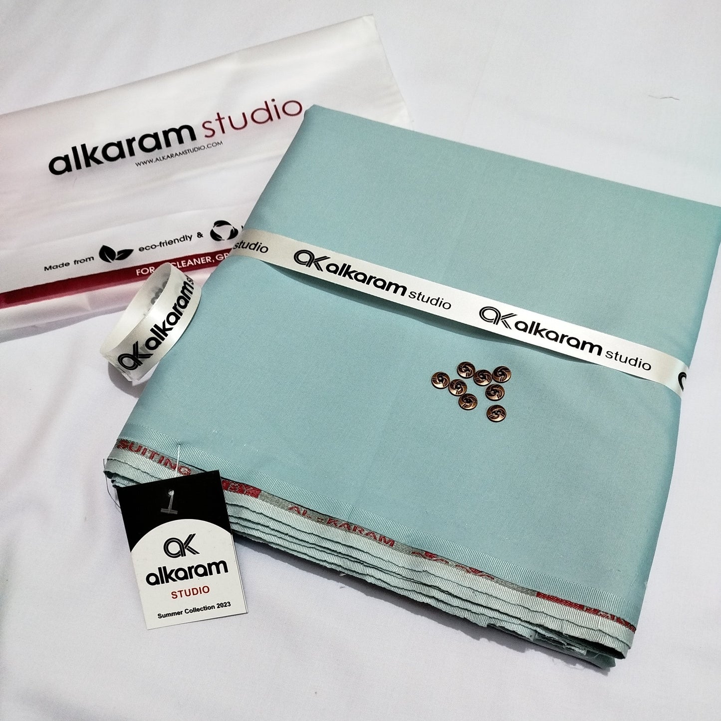 "Alkaram" Unstitched Wash n Wear Suit for Men's - AK06