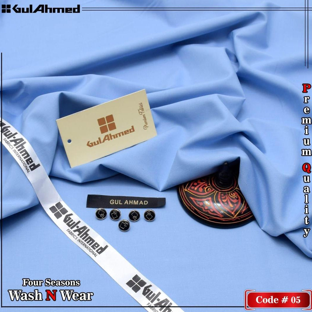 "Gul Ahmed" 4 Season Premium Wash n Wear Suit for Men's - GA09