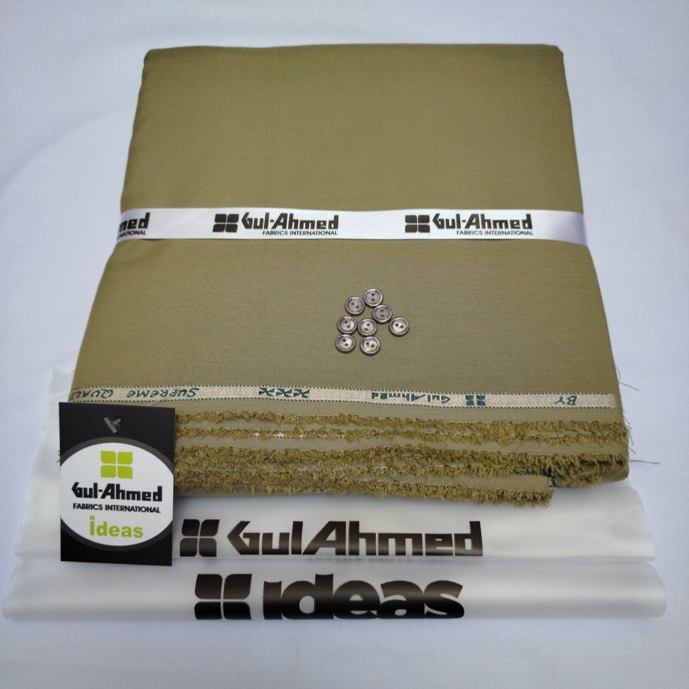 "Gul Ahmed" Unstitched Wash n Wear Suit for Men's - GA02