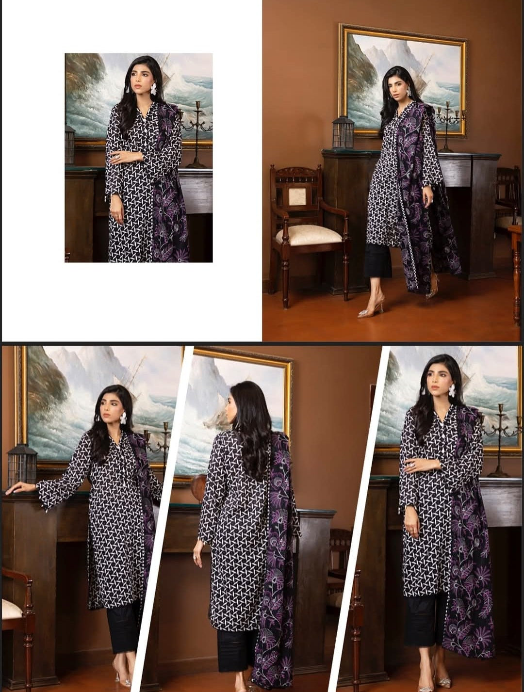 "Salina Regalia" Women Un-Stitched Printed Lawn 3PC-Vol. 22 -04