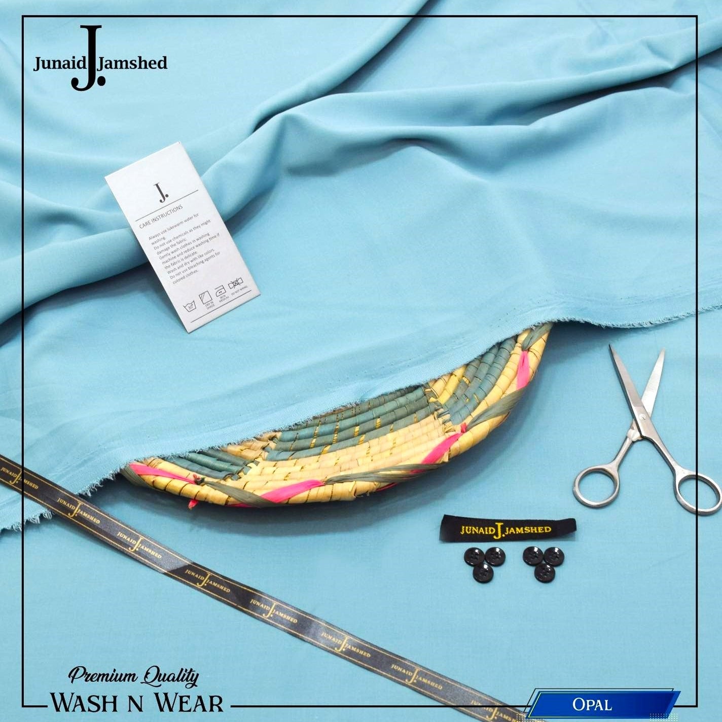 J. Unstitched Wash n Wear Suit for Men's-J15