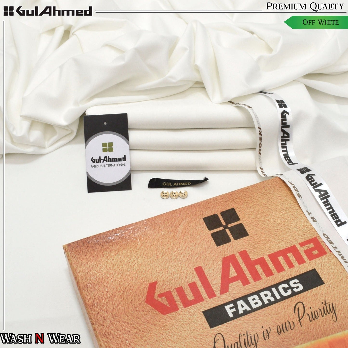 "Gul Ahmed" Unstitched Wash n Wear Suit for Men's - GA06