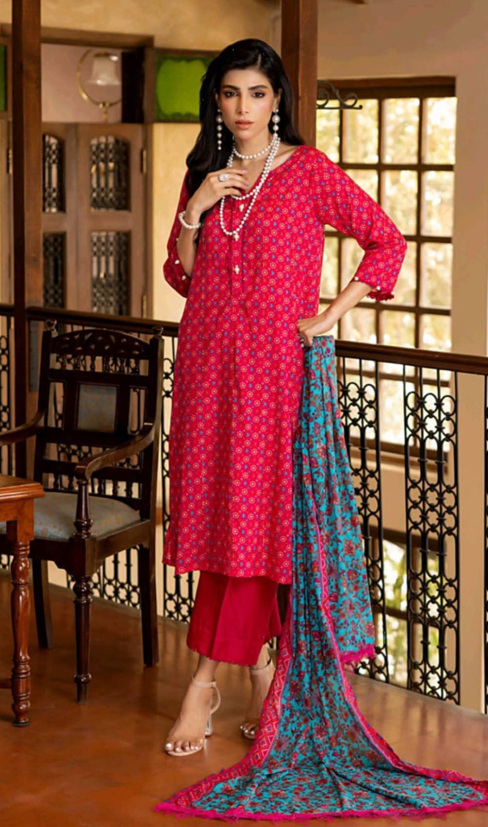 "Salina Regalia" Women Un-Stitched Printed Lawn 3PC-Vol. 22 -06