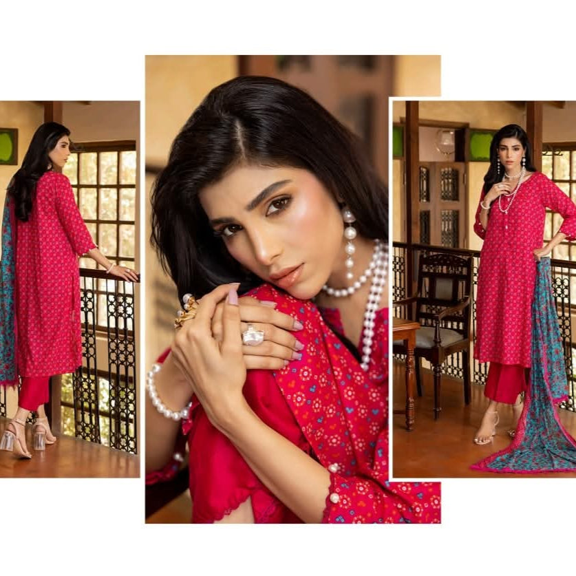 "Salina Regalia" Women Un-Stitched Printed Lawn 3PC-Vol. 22 -06