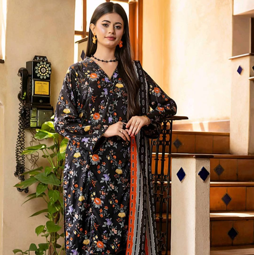 "Salina Regalia" Women Un-Stitched Printed Lawn 3PC-Vol. 22 -08