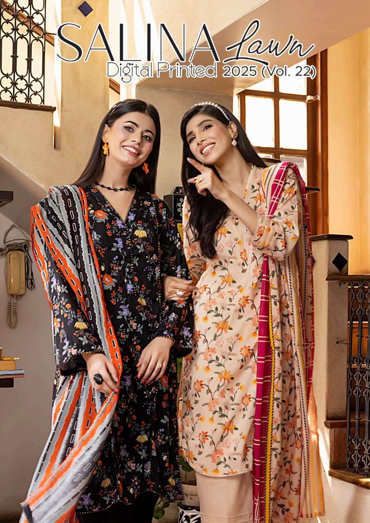 "Salina Regalia" Women Un-Stitched Printed Lawn 3PC-Vol. 22 -08