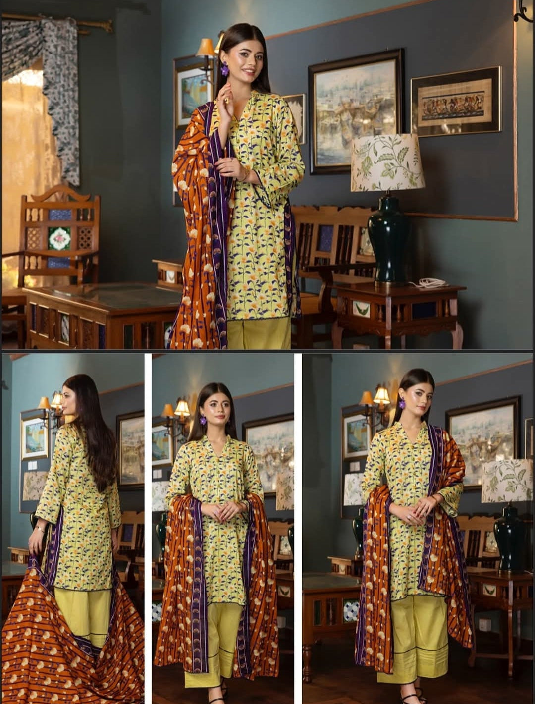 "Salina Regalia" Women Un-Stitched Printed Lawn 3PC-Vol. 22 -09
