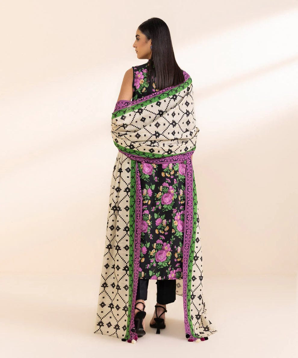 "SAPPHIRE" 100% Original Un-Stitched Printed Khaddar 3PC Suit-SPHP03