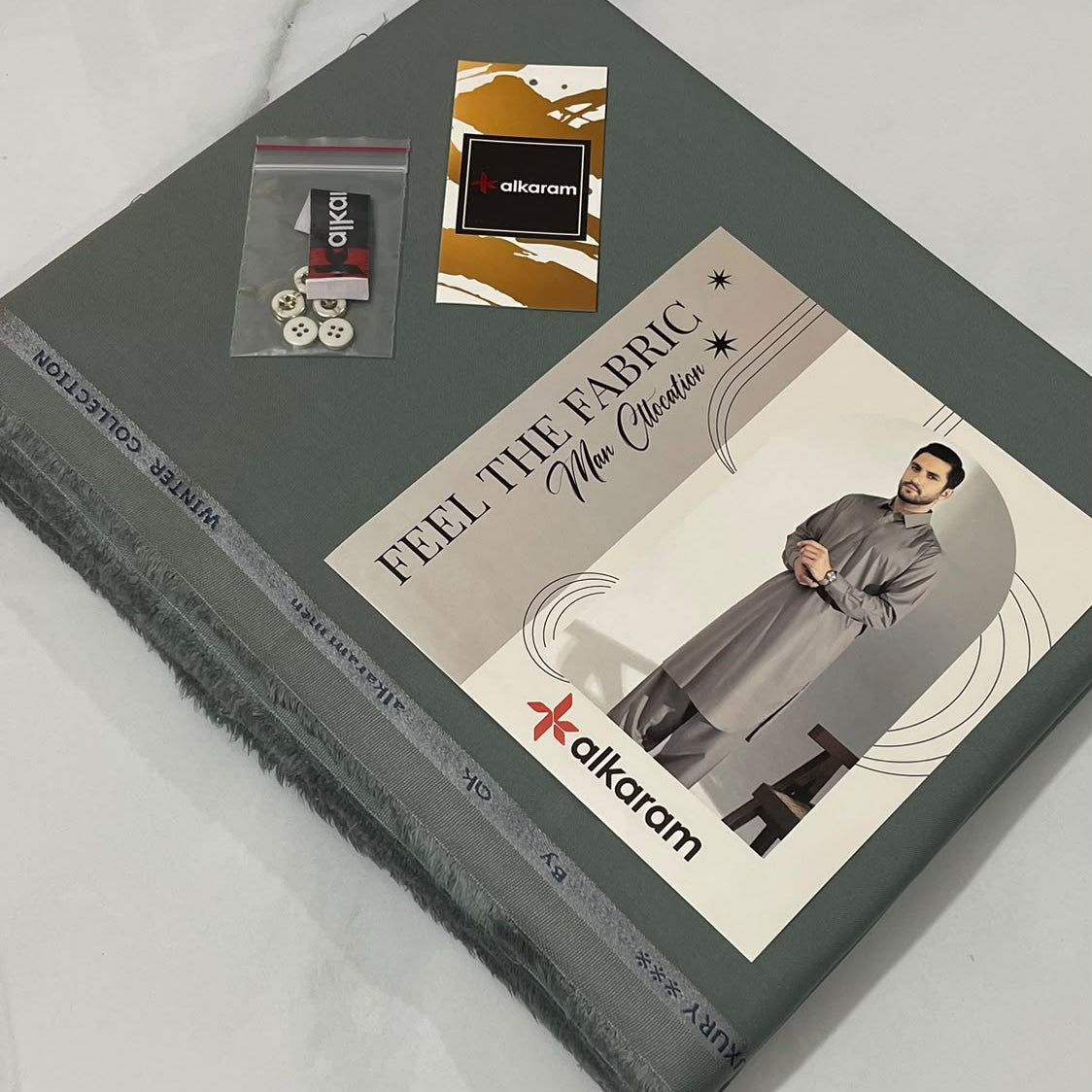 "Alkaram" Premium Winter Wash n Wear Suit for Men's-AKW06