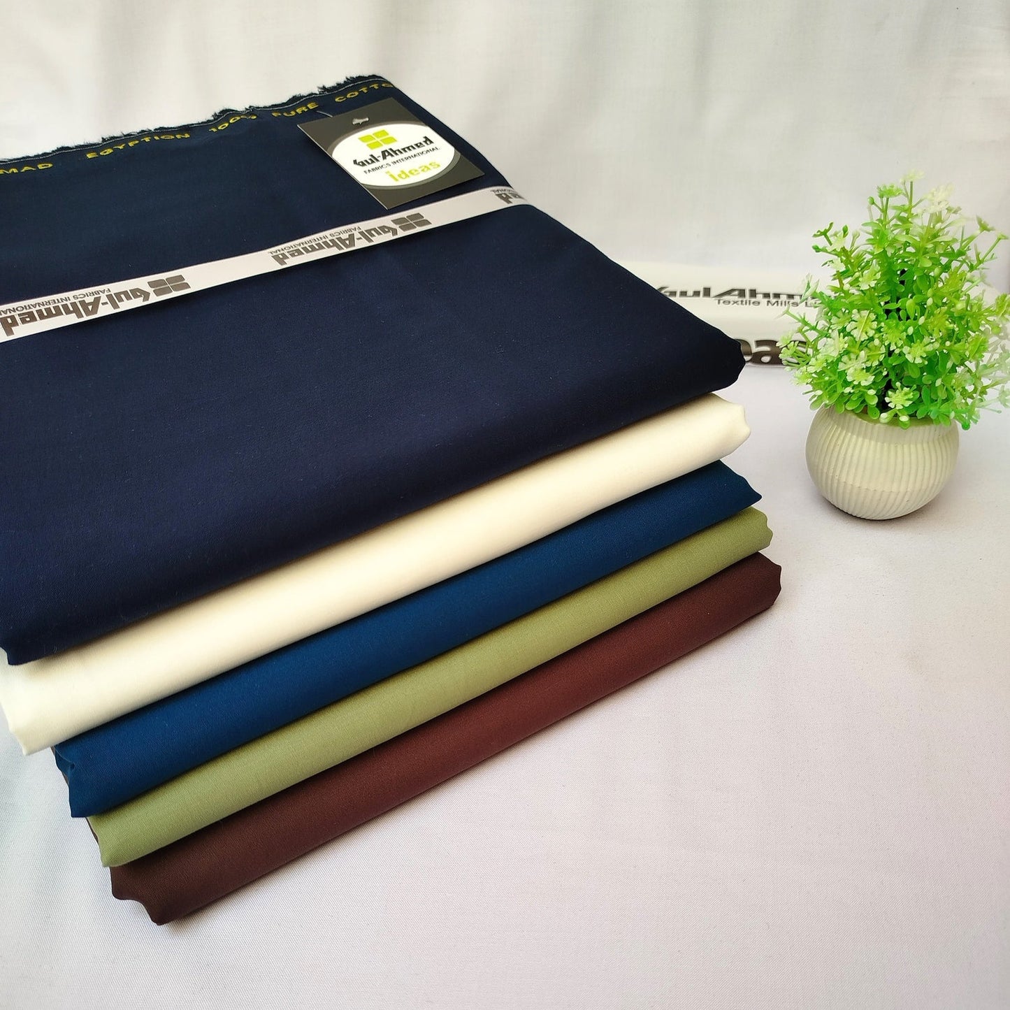 Pack of 5- Gul Ahmed Unstitched Premium Cotton Suits Bundle Deal 02
