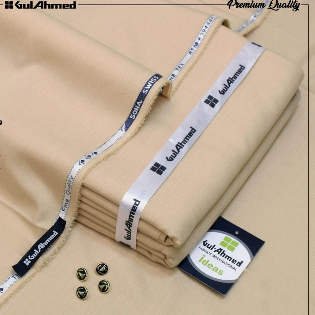 "Gul Ahmed" 4 Season Premium Wash n Wear Suit for Men's - GA01