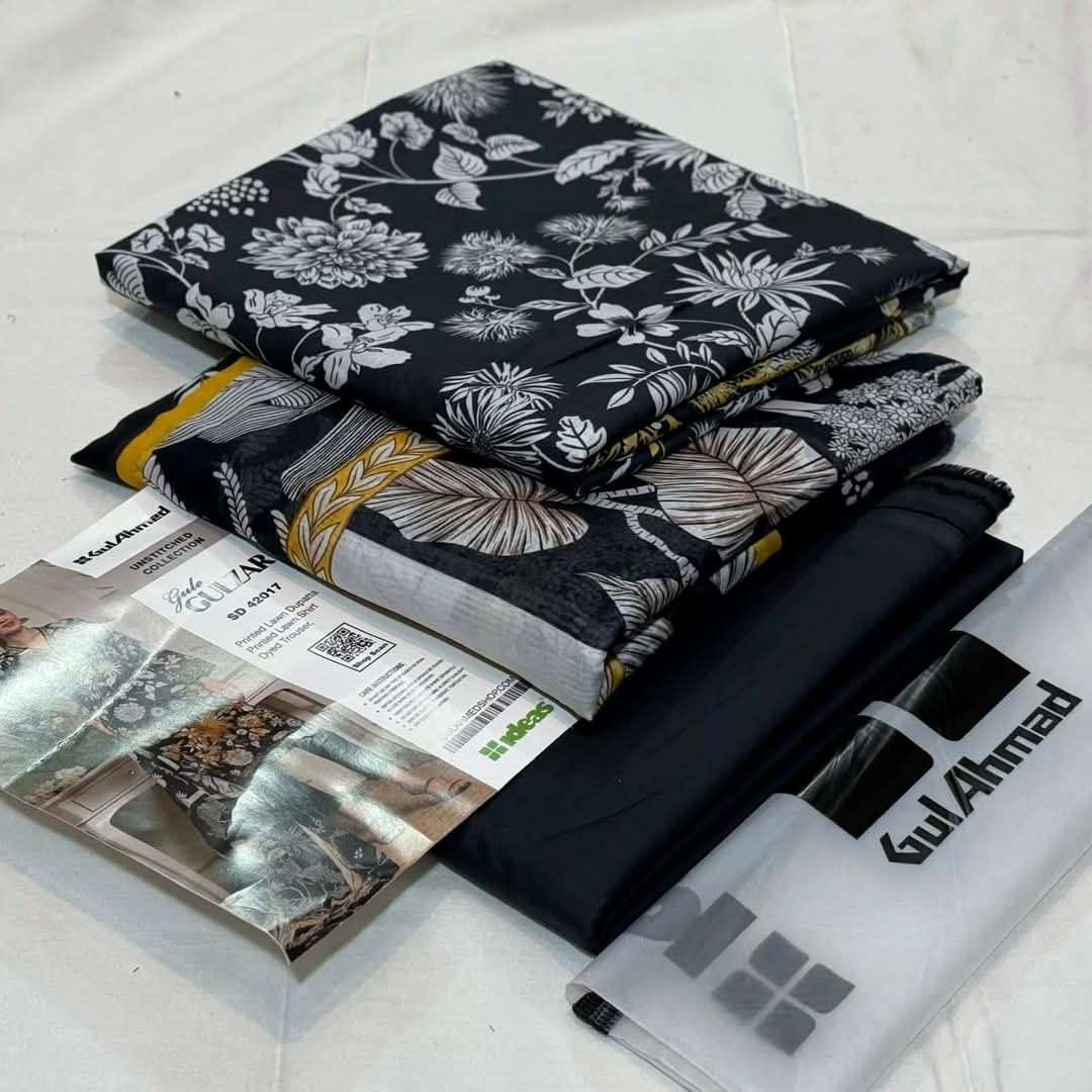 "Gul Ahmed" Women Un-Stitched Printed Lawn 3PC - GAW 01