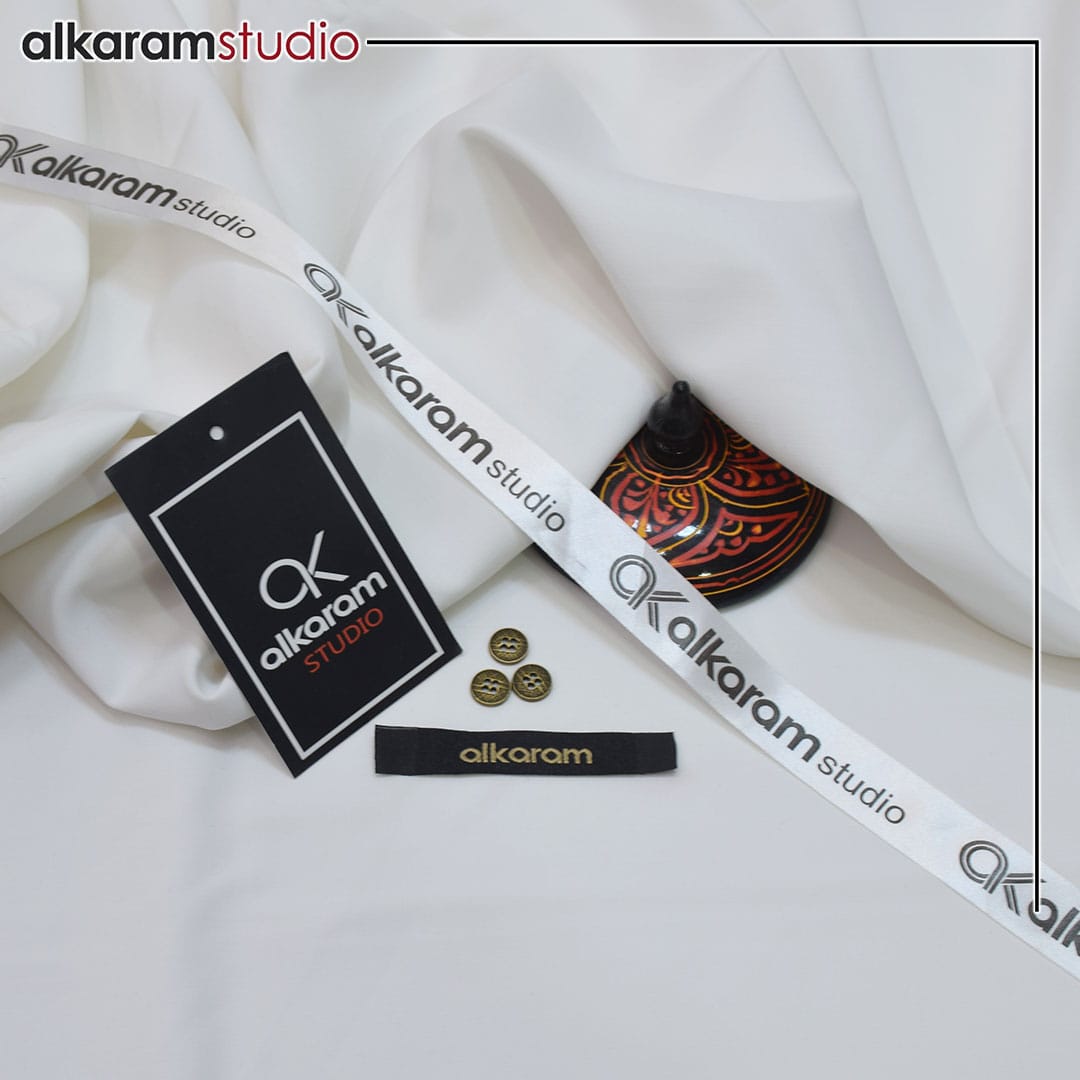 "Alkaram" Unstitched Wash n Wear Suit for Men's - AK01