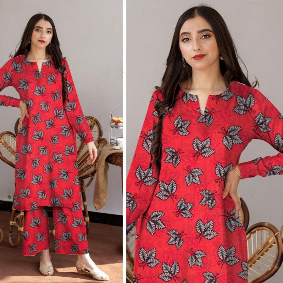 Rupas Women Un-Stitched Slub Khaddar All-Over 2 PC | D-04