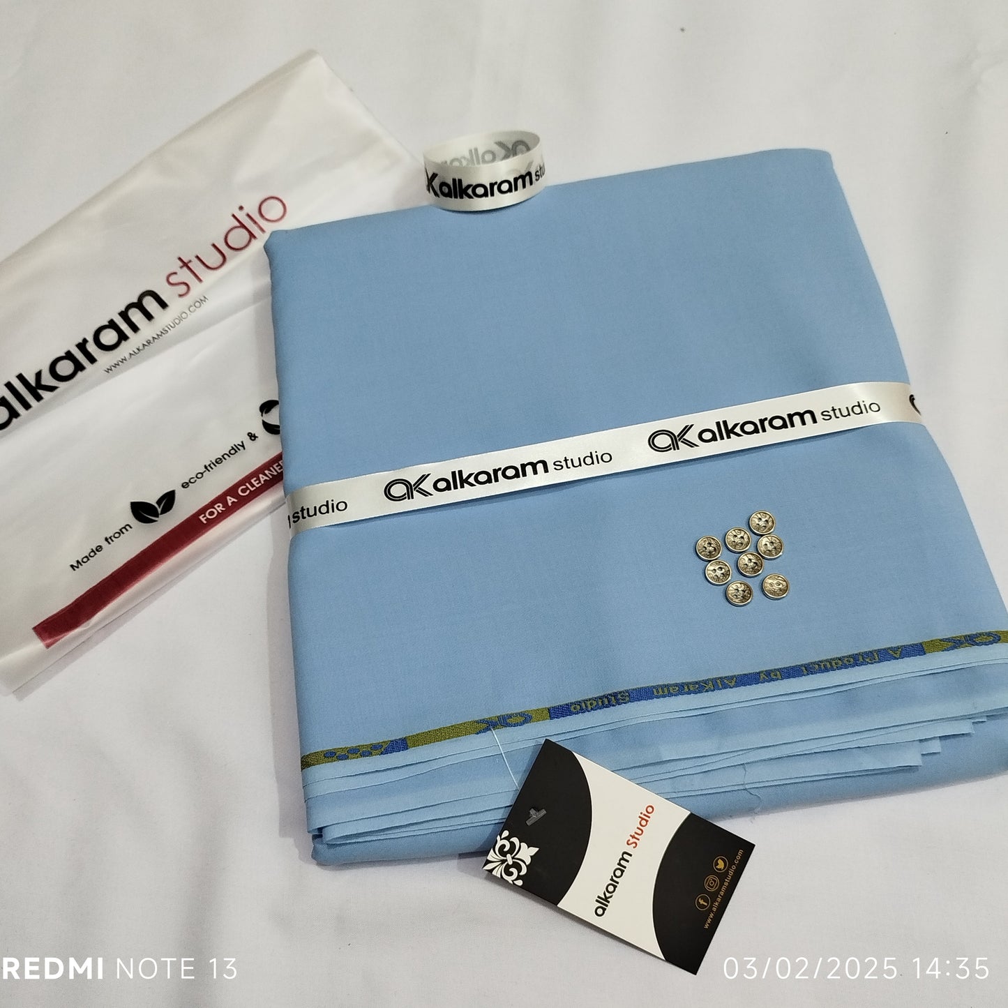 "Alkaram" Unstitched Wash n Wear Suit for Men's - AK13