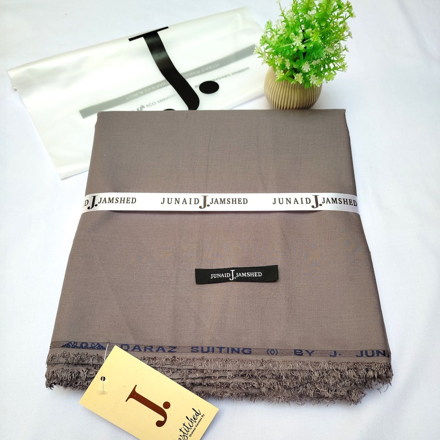 J. Unstitched Wash n Wear Suit for Men's-J12