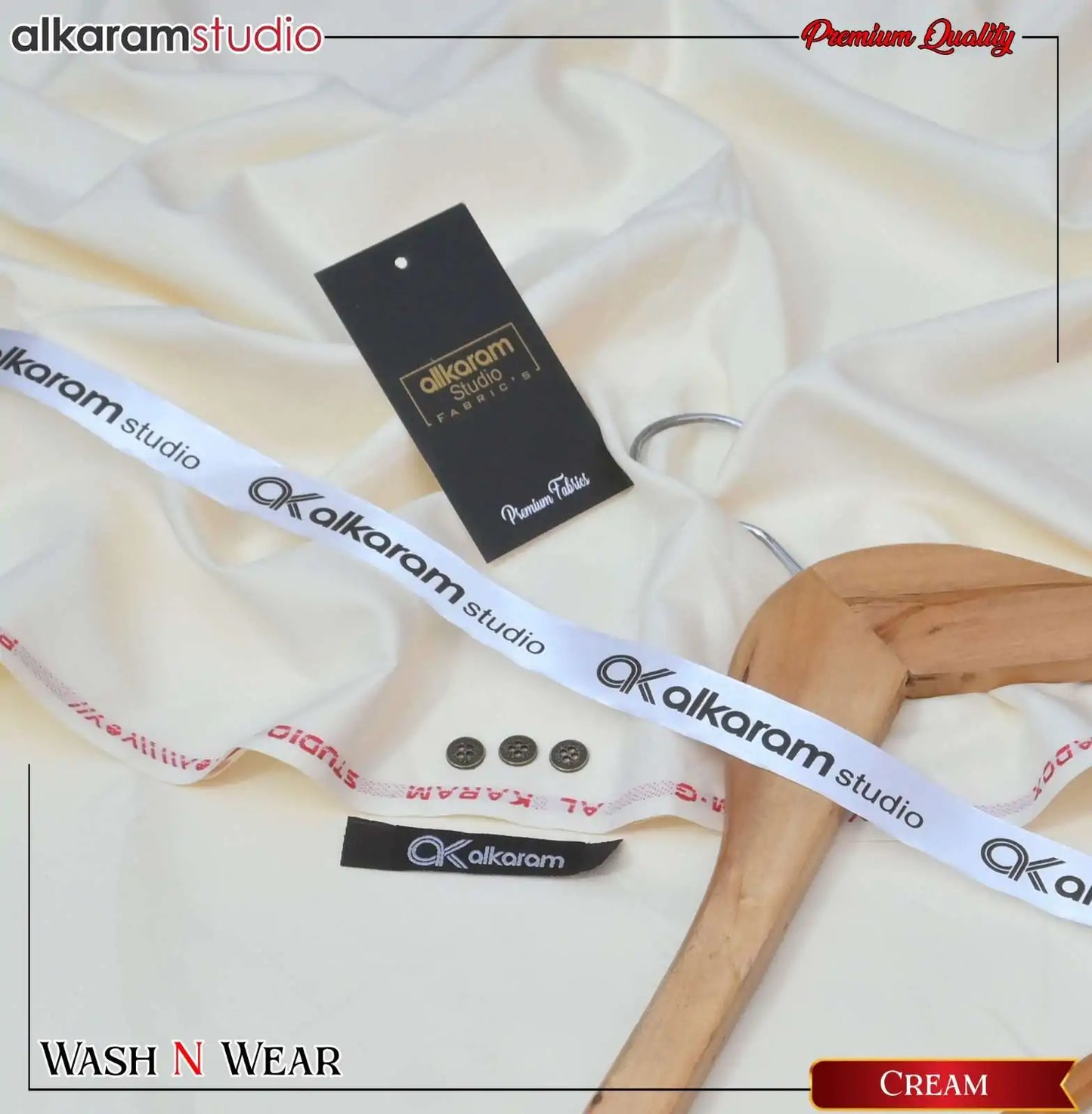 "Alkaram" Unstitched Wash n Wear Suit for Men's - AK02