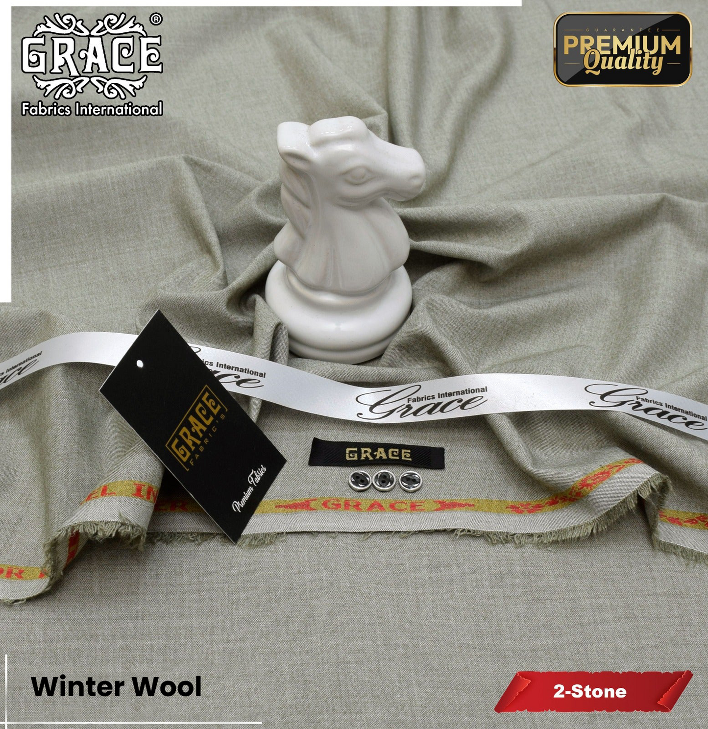 Grace Unstitched Winter Original Soft Wool Suit for Men's GC-02