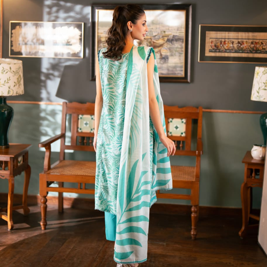 "Salina Regalia" Women Un-Stitched Printed Bana Dora Lawn 3PC -01