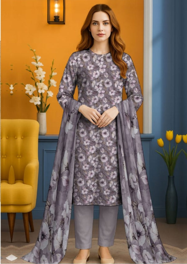 "Bareeze" Women Un-Stitched Printed Bana Doria Lawn 3PC -BZ02
