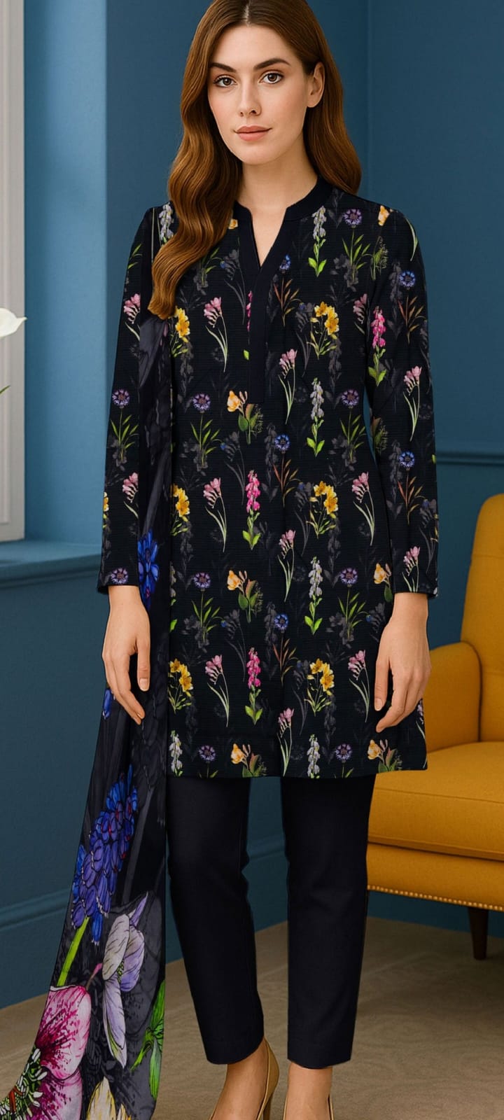 "Bareeze" Women Un-Stitched Printed Bana Doria Lawn 3PC -BZ01