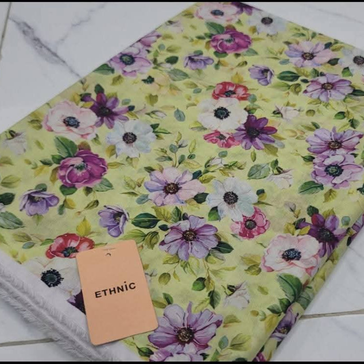 "ETHNC" Women Un-Stitched Lawn All-Over 2PC | E03