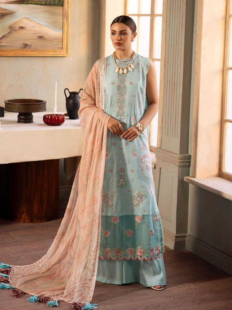 "Periwina by Gull Jee" Luxury Embroidered Lawn Suit 3PC-GJP 03