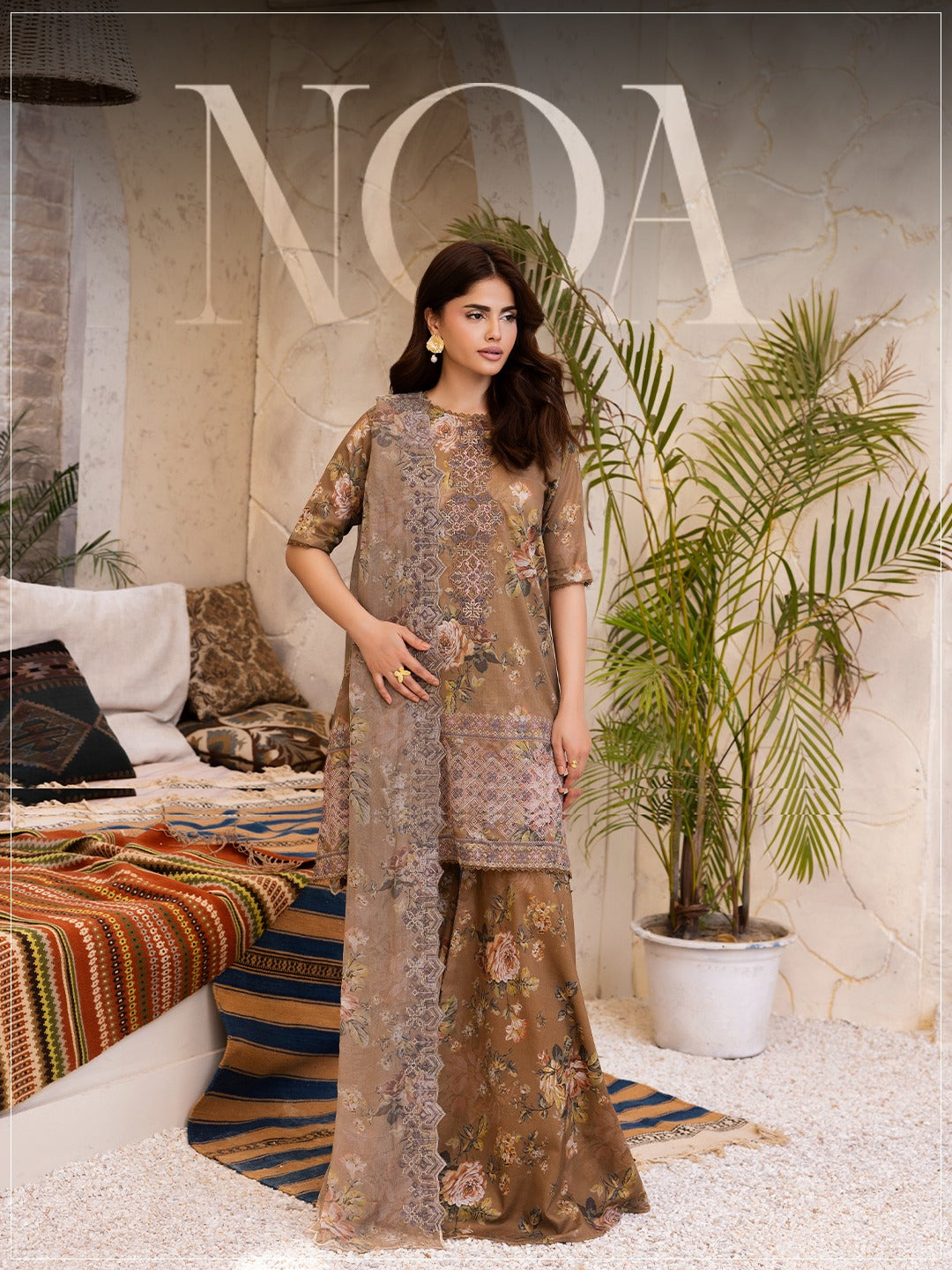 "NOA by Gull Jee" Luxury Embroidered Lawn Suit 3PC-GJN 02