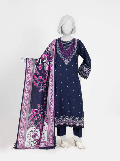 "Panjnad by J." 100% Original Un-Stitched Embroidered Khaddar 3PC Suit-JPE05