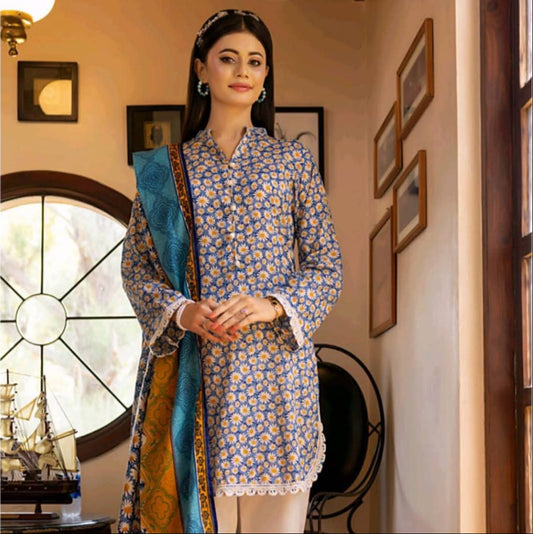 "Salina Regalia" Women Un-Stitched Printed Lawn 3PC-Vol. 22 -01