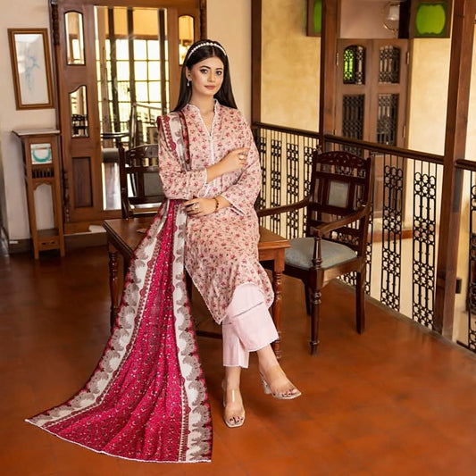 "Salina Regalia" Women Un-Stitched Printed Lawn 3PC-Vol. 22 -10
