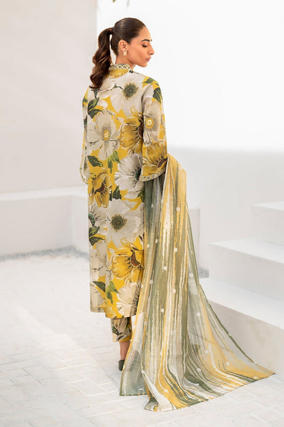"Iznik" Women Un-Stitched Lawn with Patches 3PC