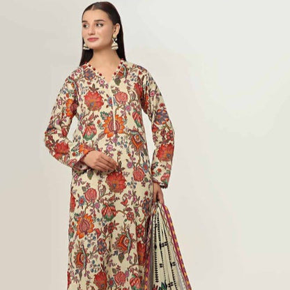 "Gul Ahmed" Women Un-Stitched Printed Lawn 3PC - GAW 02