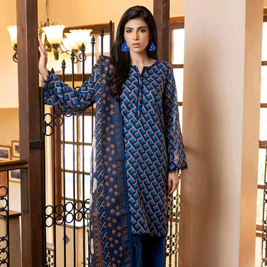"Salina Regalia" Women Un-Stitched Printed Lawn 3PC-Vol. 22 -02