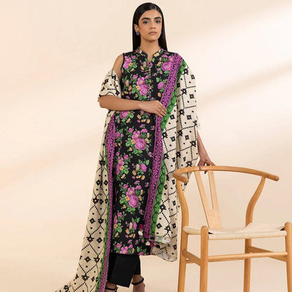 "SAPPHIRE" 100% Original Un-Stitched Printed Khaddar 3PC Suit-SPHP03
