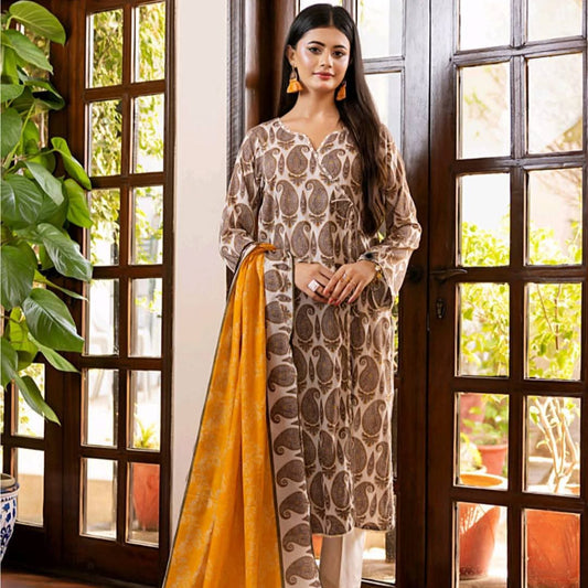 "Salina Regalia" Women Un-Stitched Printed Lawn 3PC-Vol. 22 -05
