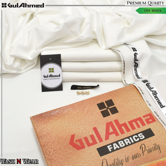 "Gul Ahmed" Unstitched  Wash n Wear Suit for Men's - GA06