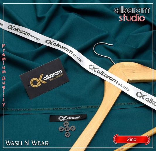 "Alkaram" Unstitched  Wash n Wear Suit for Men's - AK05