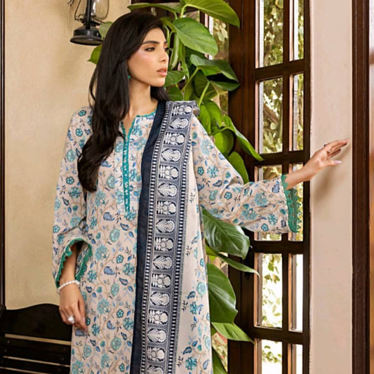 "Salina Regalia" Women Un-Stitched Printed Lawn 3PC-Vol. 22 -07