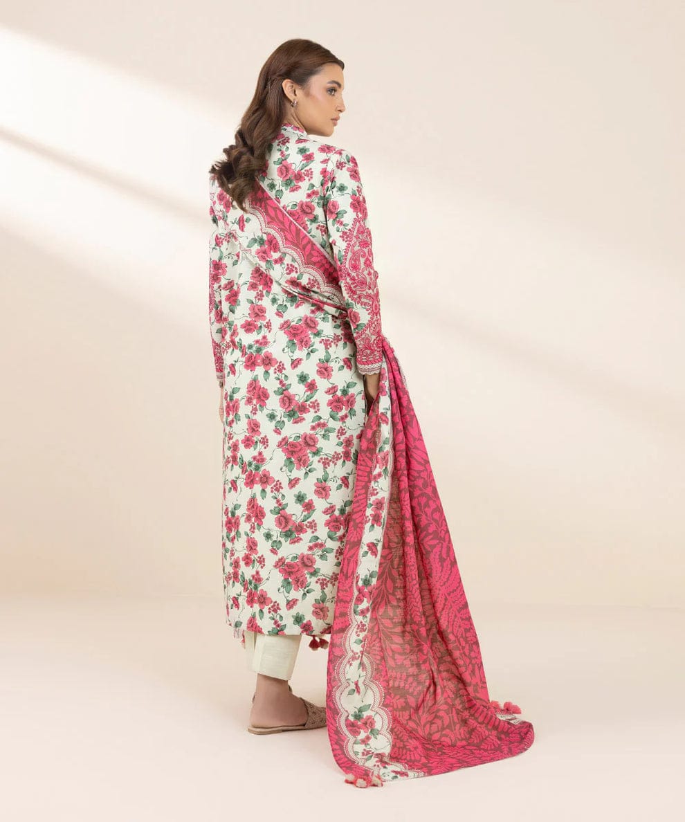 "SAPPHIRE" 100% Original Un-Stitched Embroidered Khaddar 3PC Suit-SPHE03
