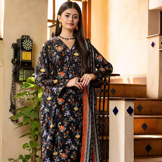 "Salina Regalia" Women Un-Stitched Printed Lawn 3PC-Vol. 22 -08