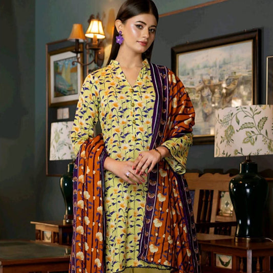 "Salina Regalia" Women Un-Stitched Printed Lawn 3PC-Vol. 22 -09