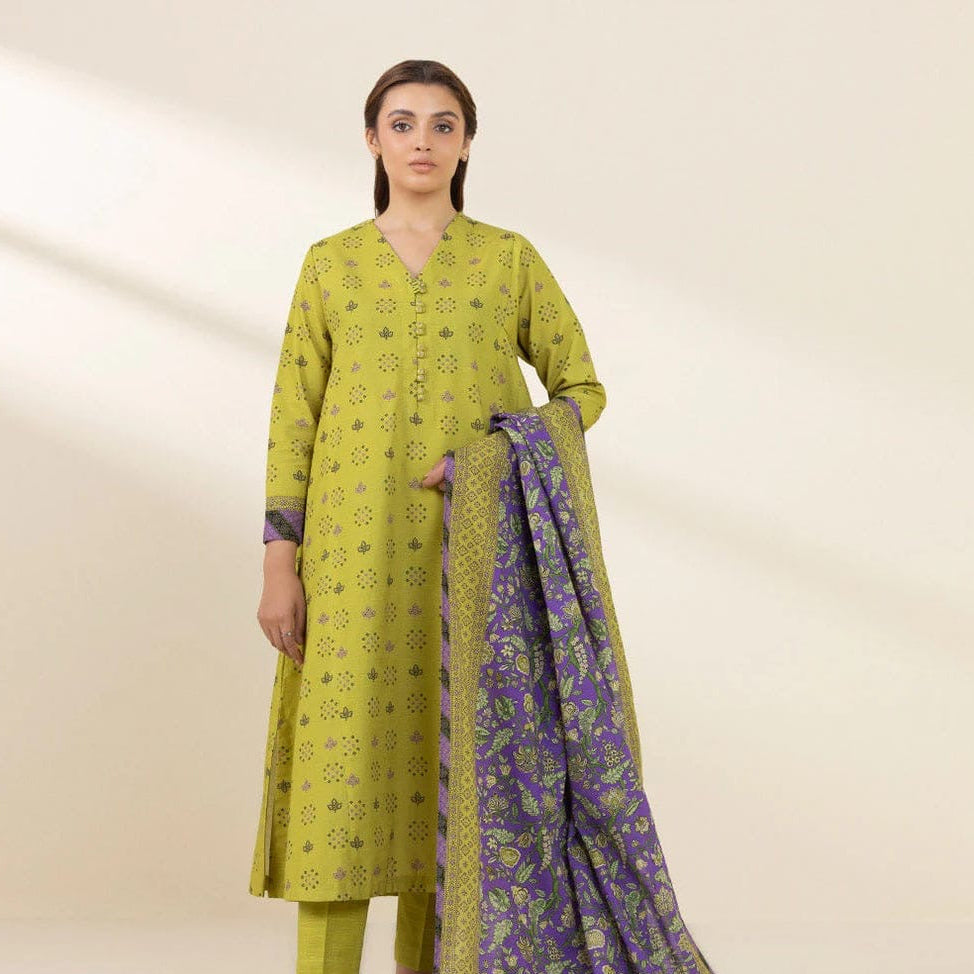"SAPPHIRE" 100% Original Un-Stitched Printed Khaddar 3PC Suit-SPHP01