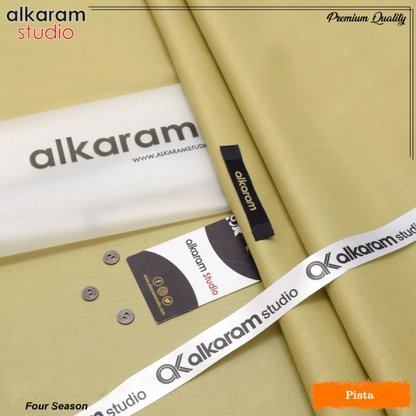 "Alkaram" Unstitched  Wash n Wear Suit for Men's - AK04