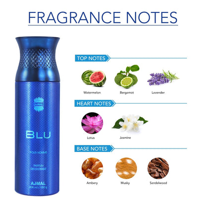 Blu Perfume Deodorant 200ml For Men