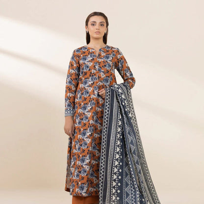 "SAPPHIRE" 100% Original Un-Stitched Printed Khaddar 3PC Suit-SPHP02
