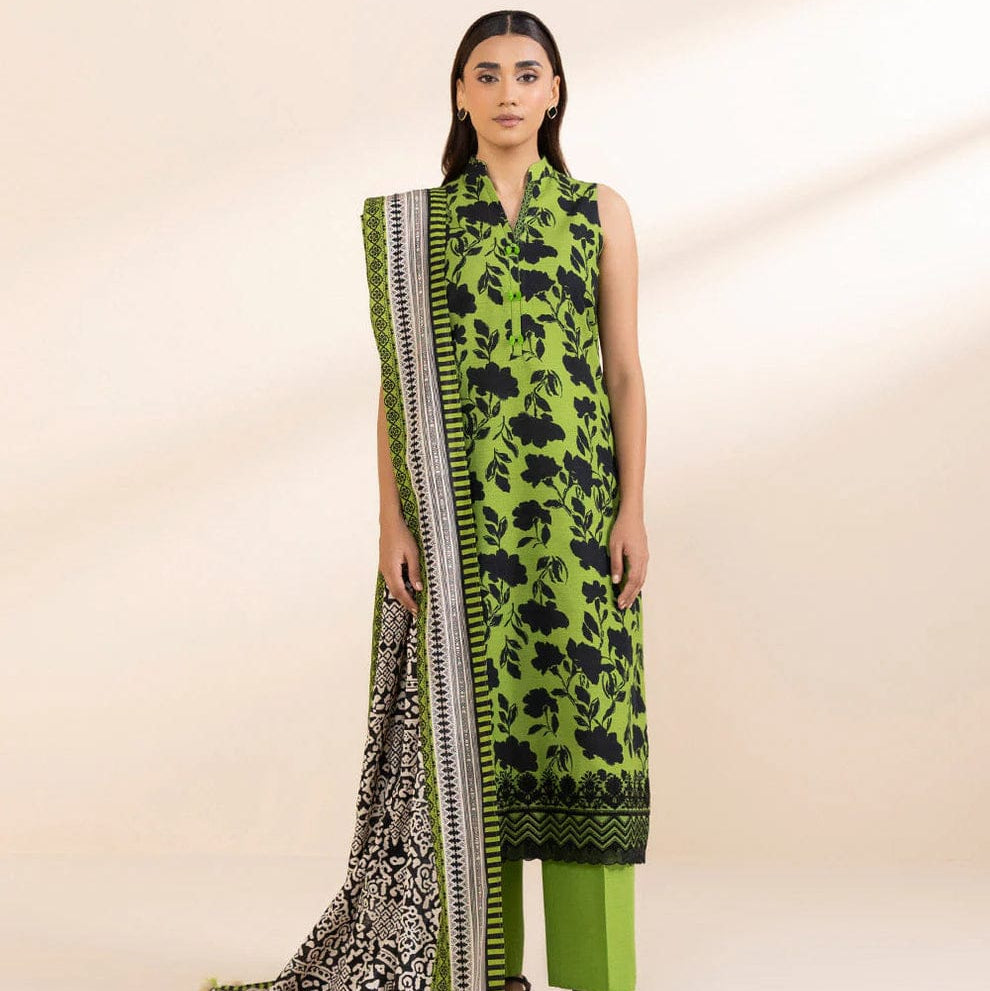 "SAPPHIRE" 100% Original Un-Stitched Embroidered Khaddar 3PC Suit-SPHE02