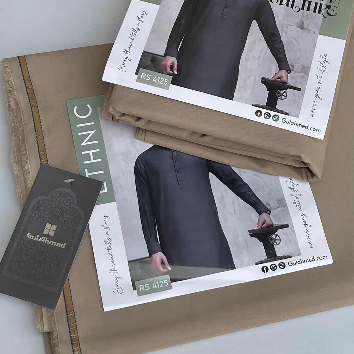 "Gul Ahmed" Premium Wash n Wear Suit for Men's - GA35