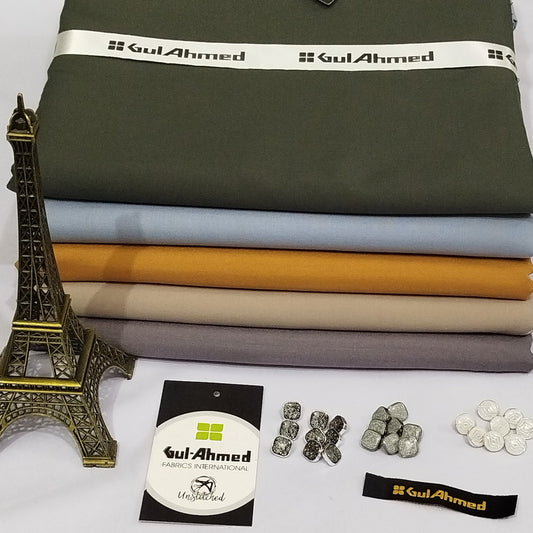 Pack of 5- Gul Ahmed Unstitched Wash n Wear Suits Bundle-GA5B02